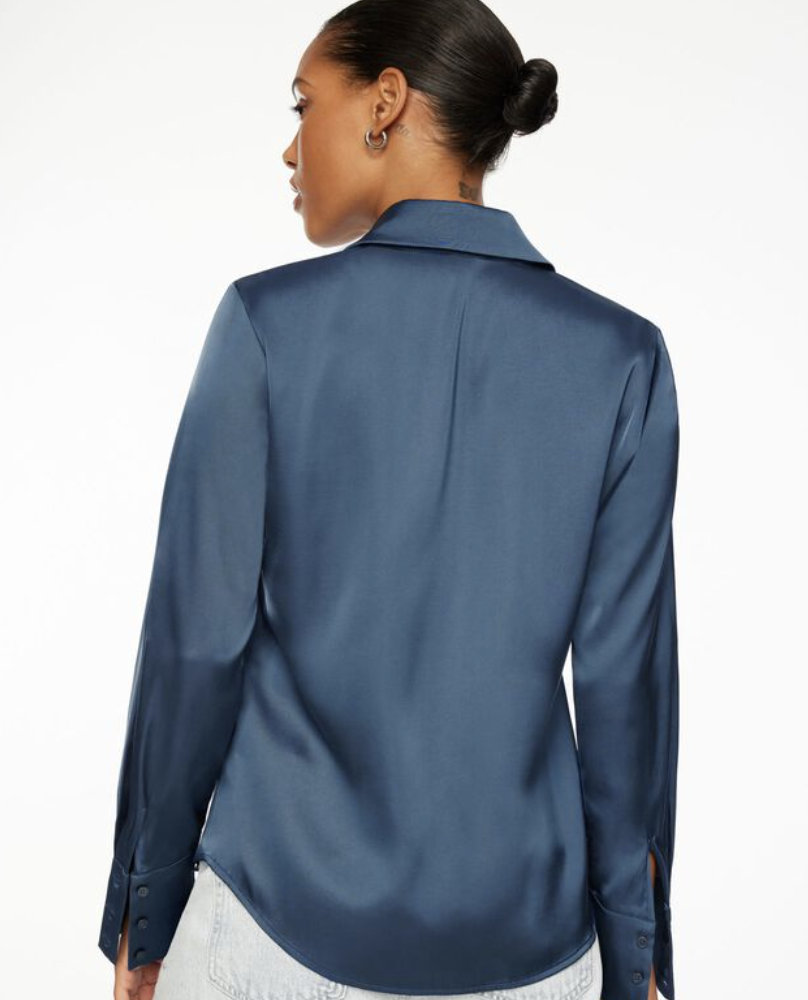 Dynamite chemise boutonnee en satin Matisse dos Stylys